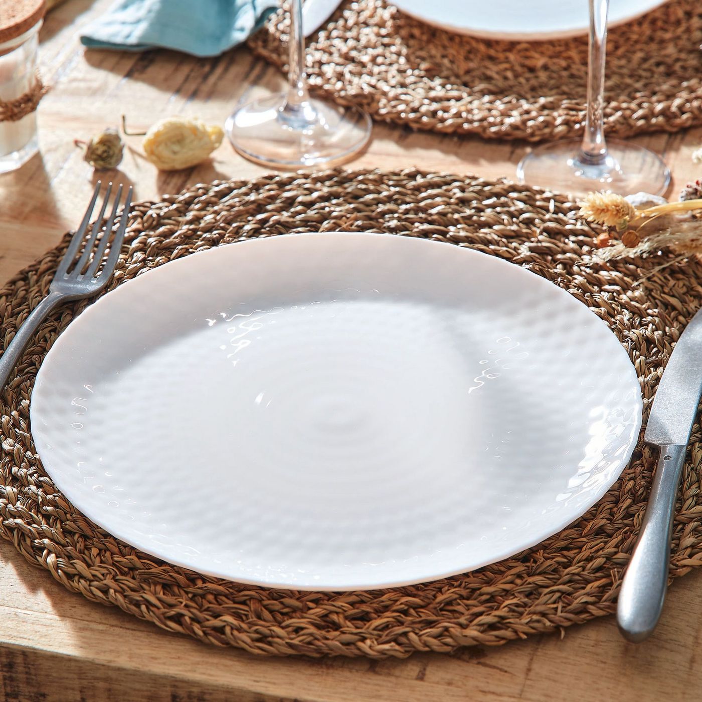Pampille - 6 Dinner Plates - White - 25cm - Luminarc