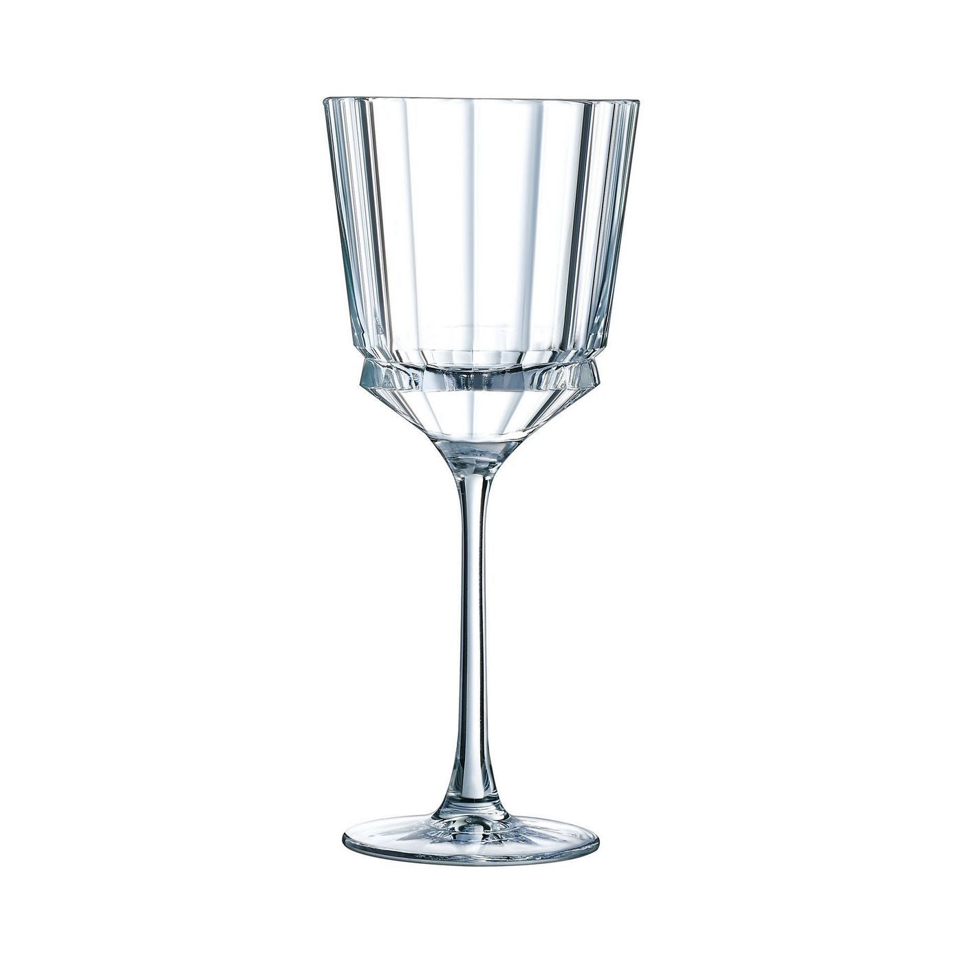 Macassar - 6 Table Stemmed Glasses - Ultra-Transparent Glass with Vintage Design - 25cl - Cristal d'Arques