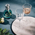 Macassar - 6 Table Stemmed Glasses - Ultra-Transparent Glass with Vintage Design - 25cl - Cristal d'Arques