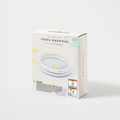 Piscine Gonflable Bio Recyclable Fiesta Mariposa - Multicolore