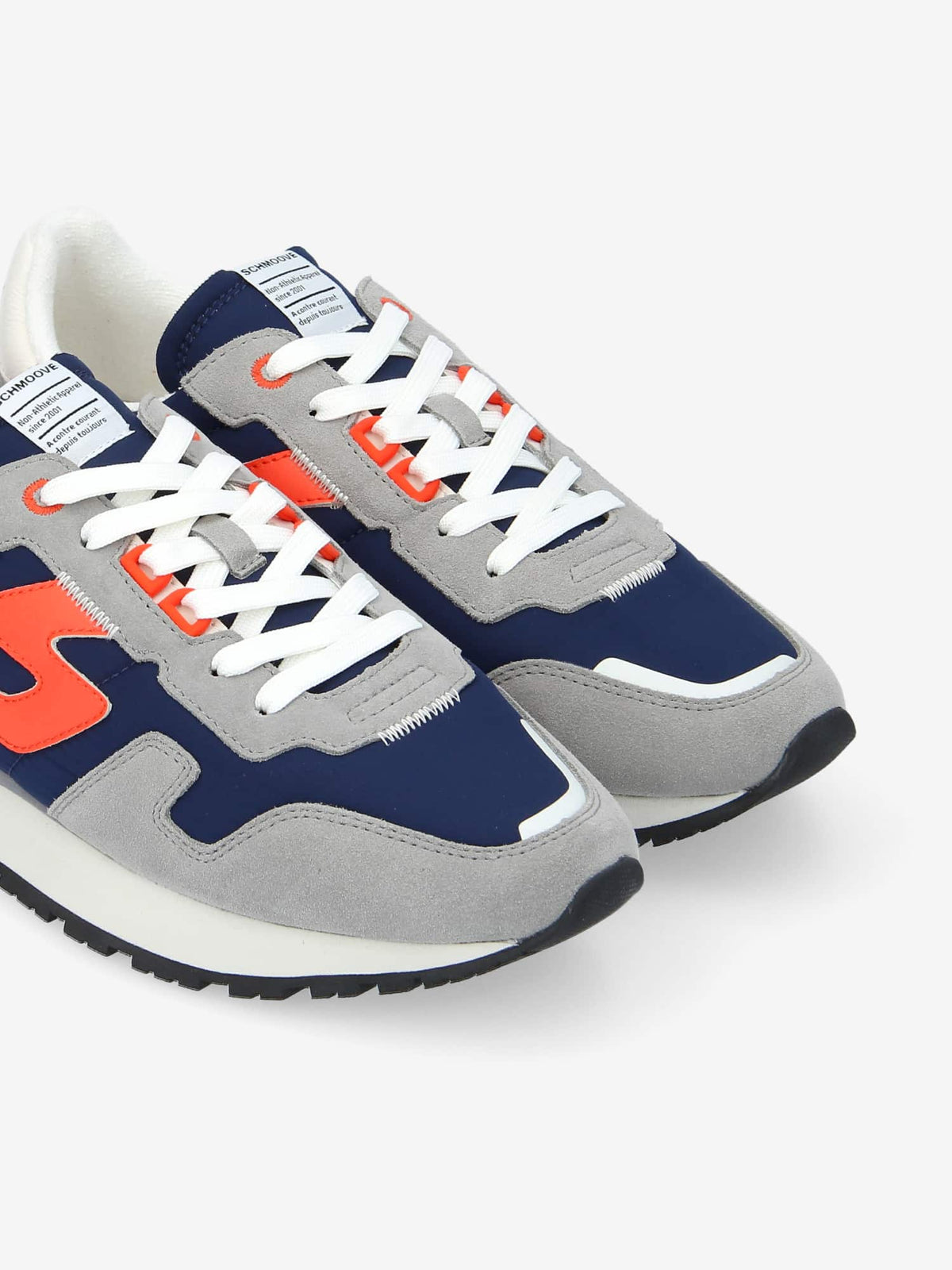 Athene Runner M - Suede/Nyl/Nappa - L.Grey/Navy/Orange
