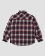Quilted Plaid Overshirt - Red