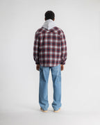 Quilted Plaid Overshirt - Red