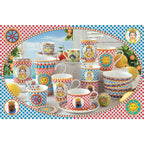 Sicily - Set De 6 Tasses À Café Avec Soucoupes - Porcelaine - Multicolore