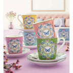 Spring Parade - Set De 6 Tasses À Café Avec Soucoupes - Porcelaine - Multicolore
