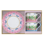 Spring Parade - Set De 2 Tasses Avec Soucoupes - Porcelaine - Multicolore