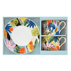 Tropical Vibes - Set De 2 Tasses Avec Soucoupes - Porcelaine - Multicolore