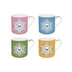 Spring Parade - Set De 4 Mugs - Porcelaine Fine - Multicolore