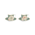 Oriental Dreams - Set De 2 Tasses À Café Avec Soucoupes - Porcelaine - Multicolore
