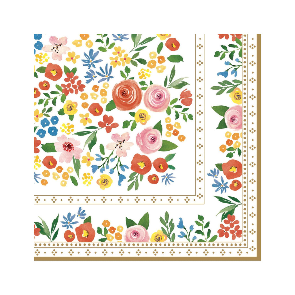 Boho Flowers - Lot De 20 Serviettes En Papier - Papier 3 Plis - Multicolore