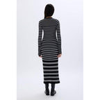 Robe - Raye Noir/Argent - Femme