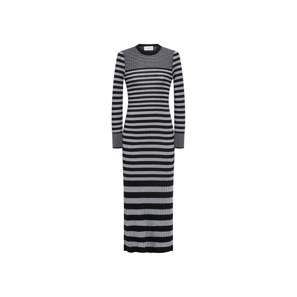Robe - Raye Noir/Argent - Femme