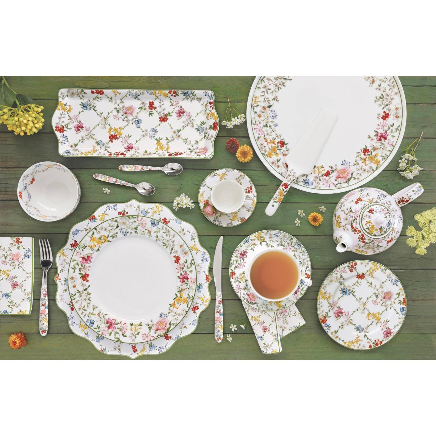Garden Dreams - Set De 2 Tasses À Café Avec Soucoupes - Porcelaine - Multicolore