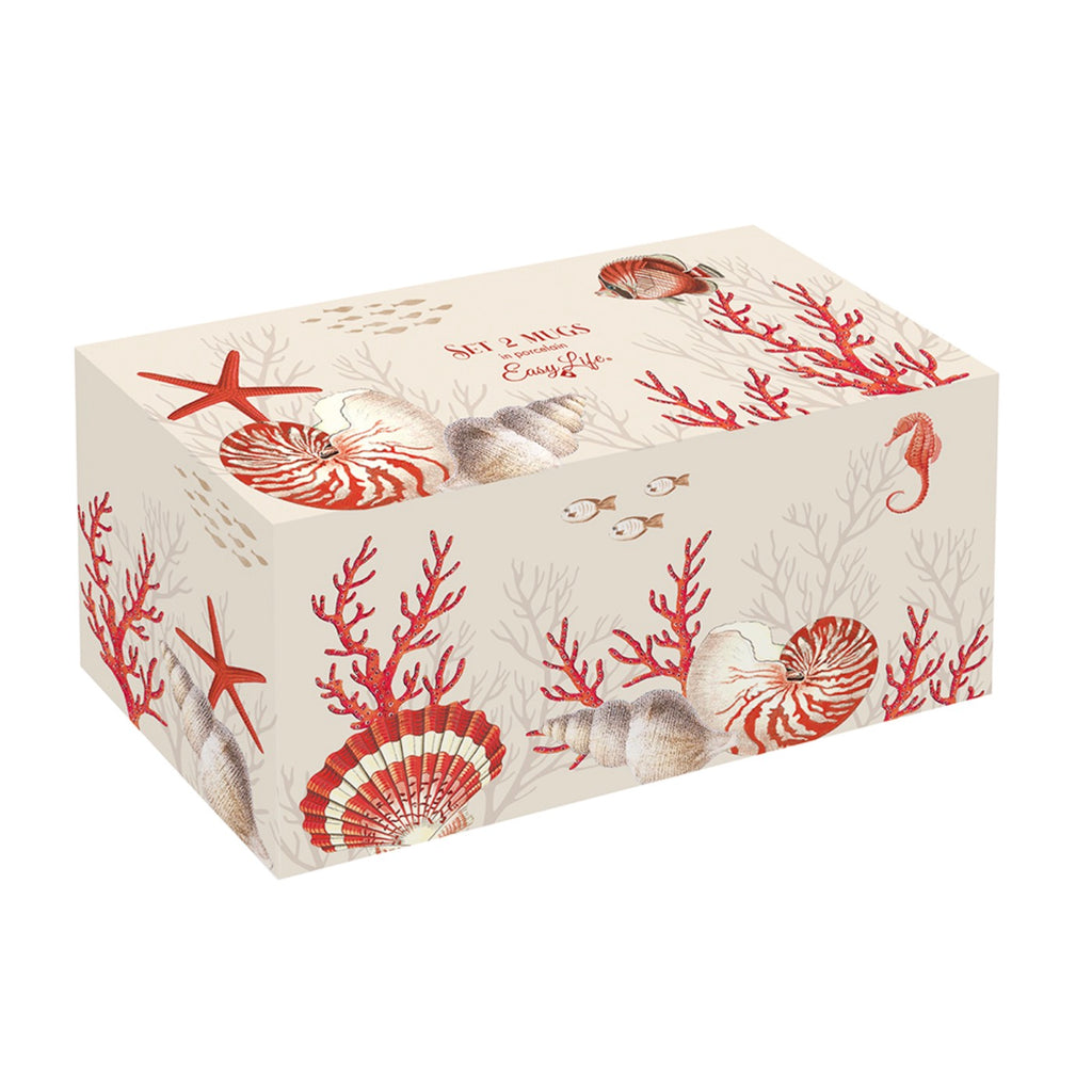 Coral Reef - Set De 2 Tasses - Porcelaine - Multicolore