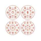 Exotic Vibes - Set De 4 Assiettes À Dessert - Porcelaine - Multicolore