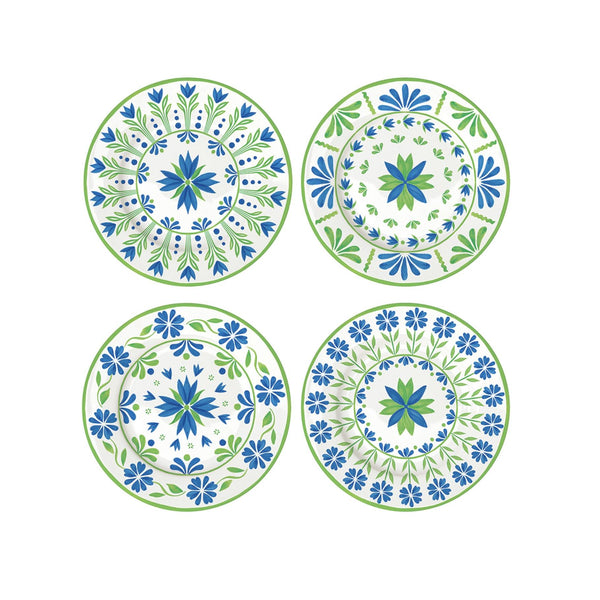 Flowers Garden - Set De 4 Assiettes À Dessert - Porcelaine - Multicolore
