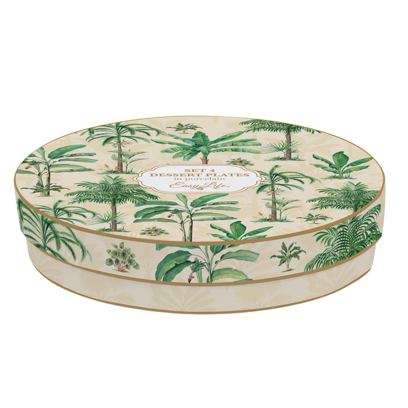 Oasi - Set De 4 Assiettes À Dessert - Porcelaine - Multicolore