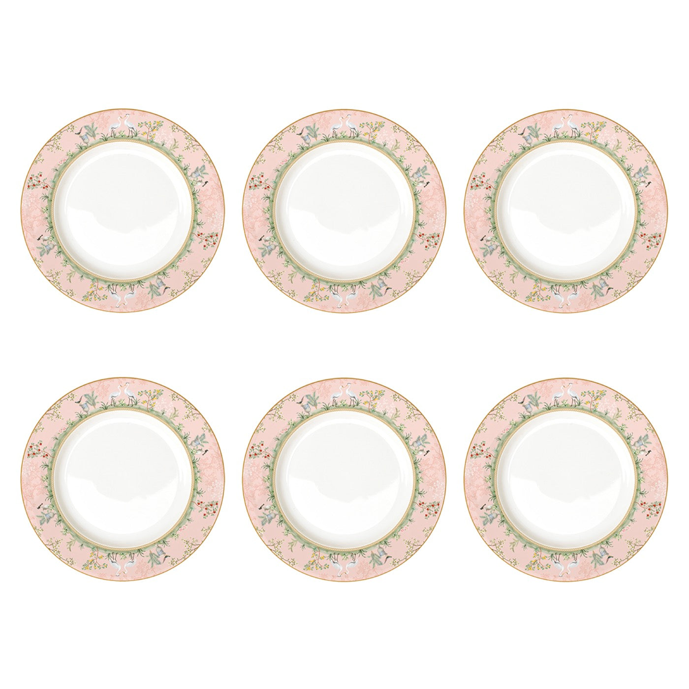 Jardin De Rêves - Set De 6 Assiettes Plates - Porcelaine - Multicolore