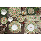 Jungle Vibes - Set De 6 Assiettes Plates - Porcelaine - Multicolore