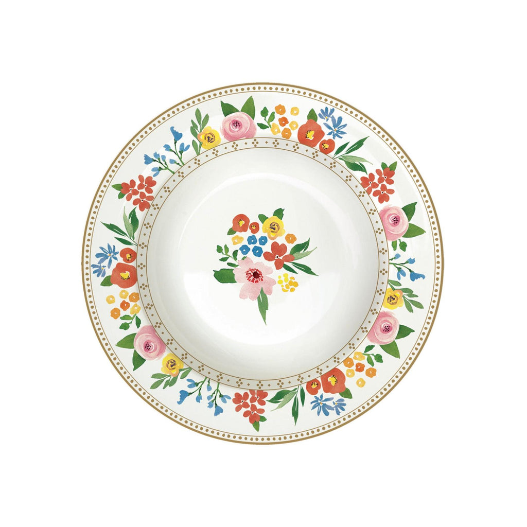 Boho Flowers - Set De 6 Assiettes Creuses - Porcelaine - Multicolore