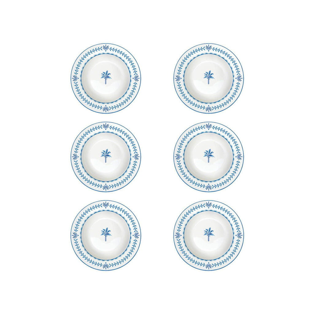 Exotic Vibes - Set De 6 Assiettes Creuses - Porcelaine - Multicolore
