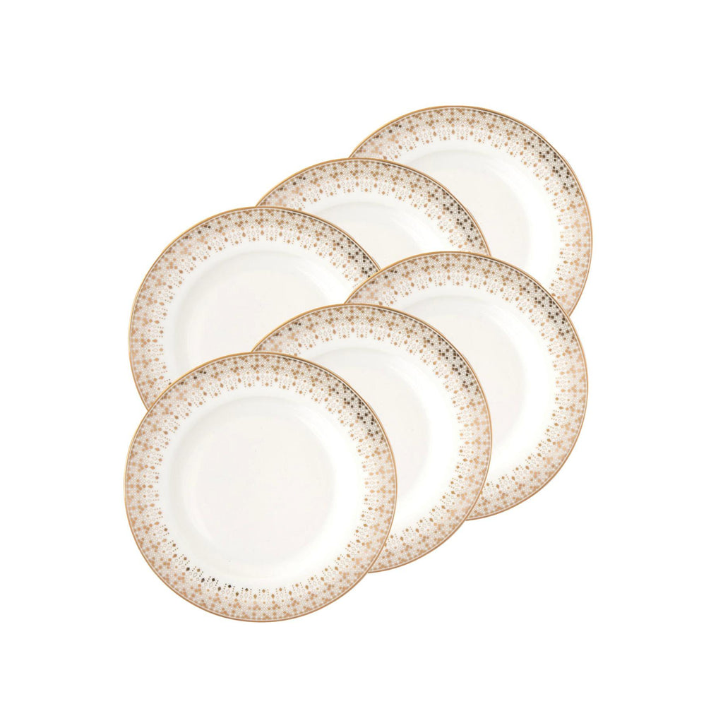 Festive - Set De 6 Assiettes À Dessert - Porcelaine - Multicolore