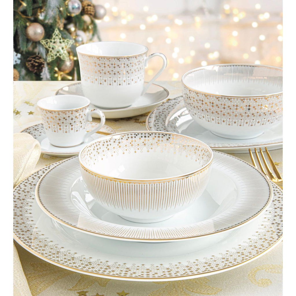 Festive - Set De 6 Assiettes À Dessert - Porcelaine - Multicolore
