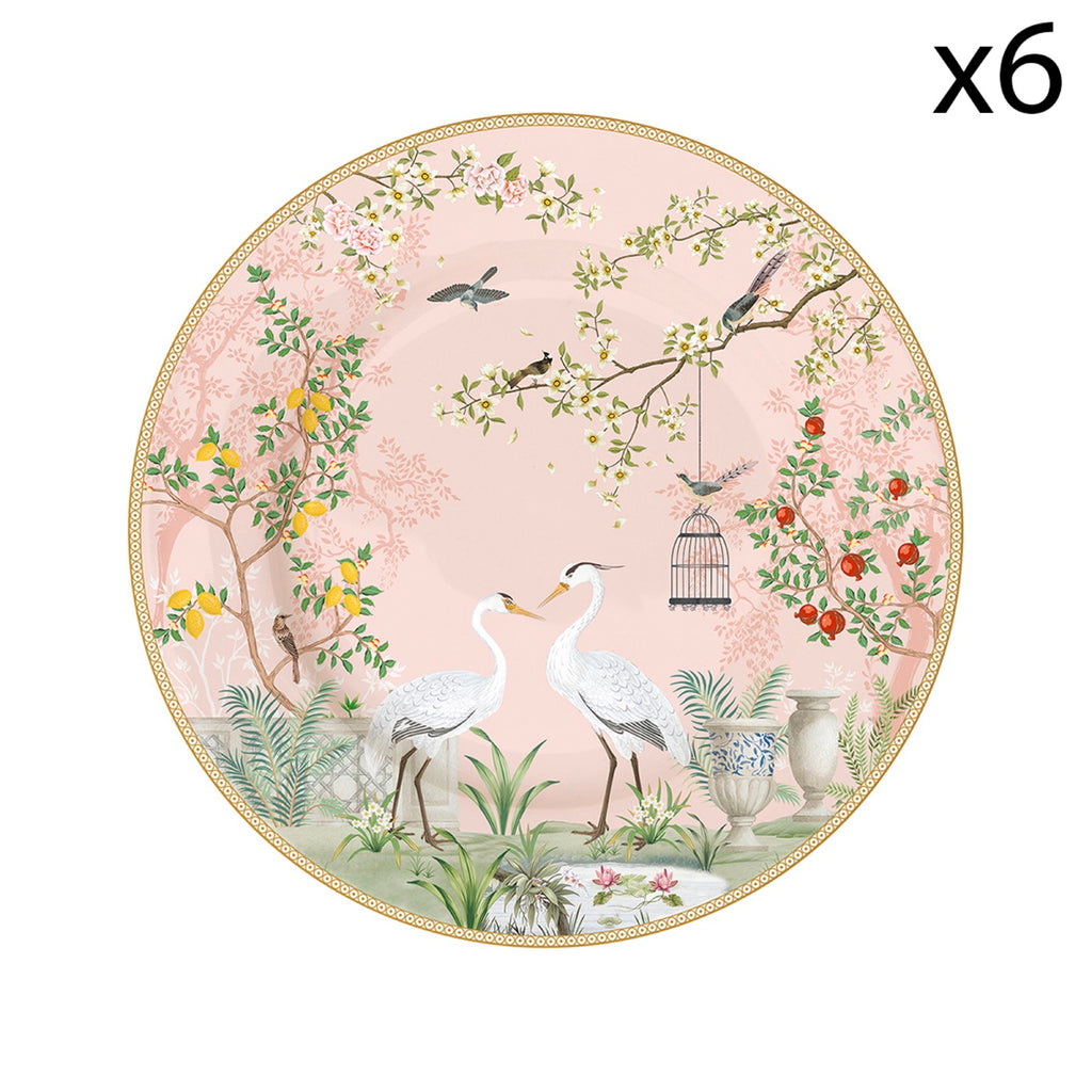 Jardin De Rêves - Set De 6 Assiettes À Dessert - Porcelaine - Multicolore
