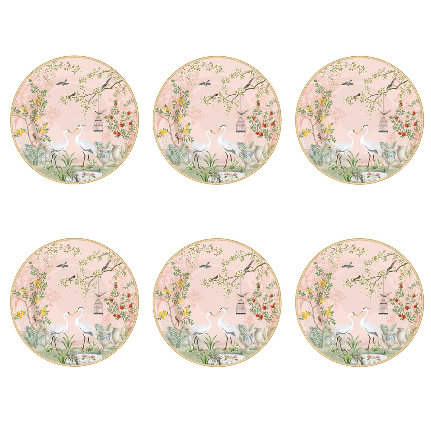 Jardin De Rêves - Set De 6 Assiettes À Dessert - Porcelaine - Multicolore