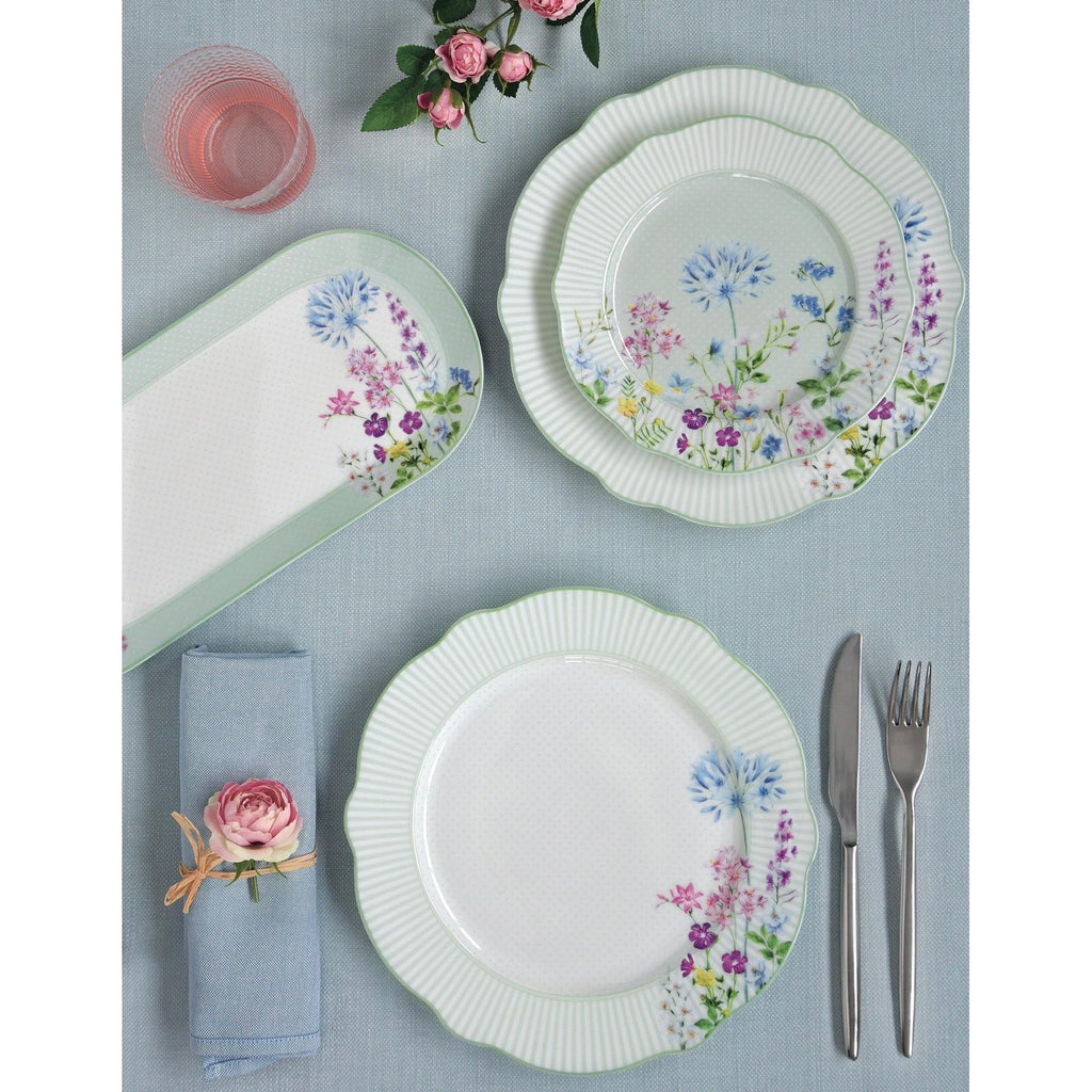 Floraison - Set De 6 Assiettes Plates - Porcelaine - Multicolore