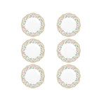Garden Joy - Set De 6 Assiettes Plates - Porcelaine - Multicolore