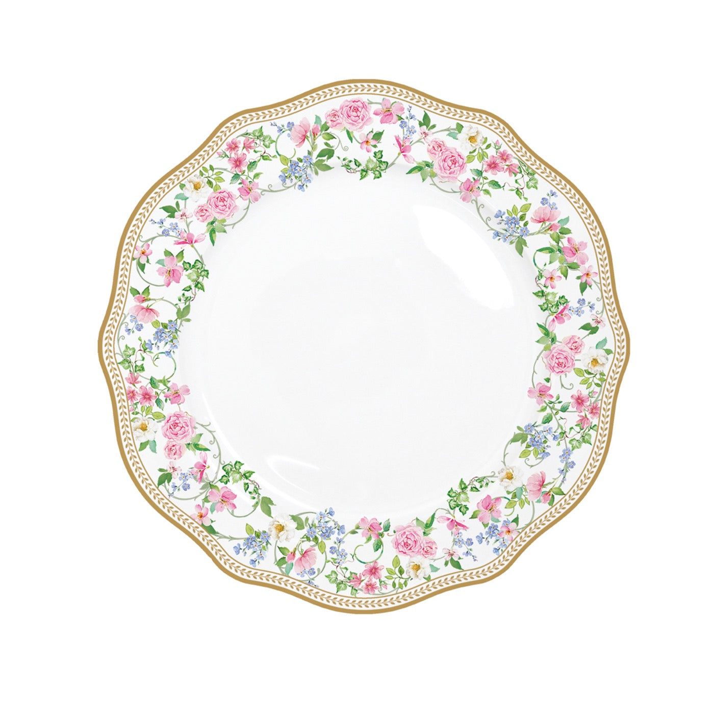 Garden Joy - Set De 6 Assiettes Plates - Porcelaine - Multicolore