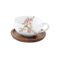 Sakura - Tasse À Thé Avec Soucoupe En Acacia - Porcelaine Et Acacia - Multicolore