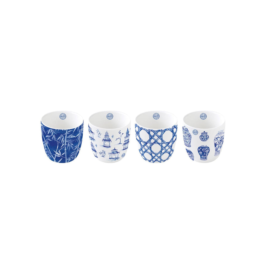 Pagoda - Set De 4 Tasses À Thé Assorties - Porcelaine - Multicolore