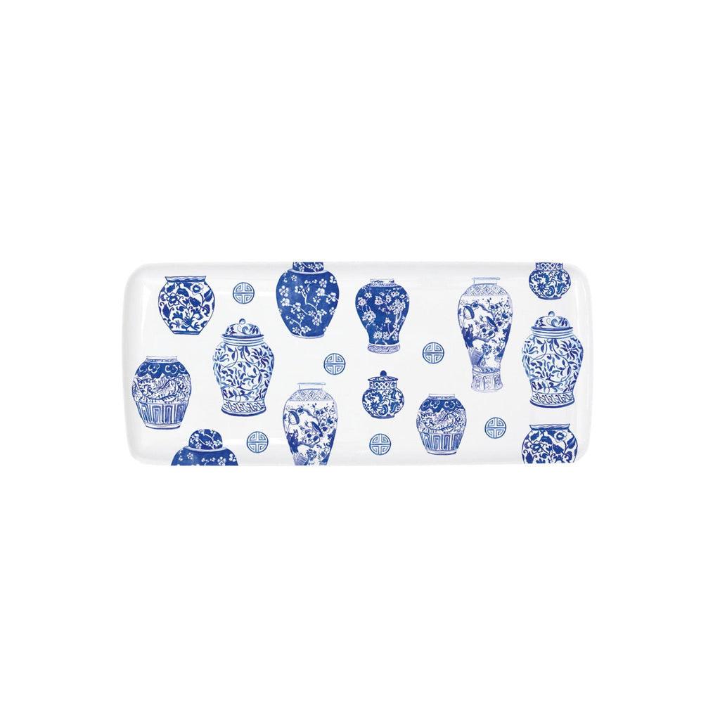 Pagoda - Plateau Rectangulaire - Porcelaine - Multicolore