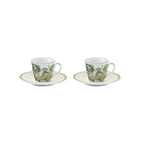Ceylon - Set De 2 Tasses À Café Avec Soucoupes - Porcelaine - Multicolore