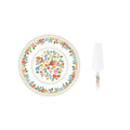 Boho Flowers - Plat À Gâteau Avec Pelle - Porcelaine - Multicolore