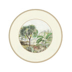 Ceylon - Plat À Gâteau Avec Pelle - Porcelaine - Multicolore