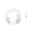 Floraison - Plat À Gâteau Avec Pelle - Porcelaine - Multicolore