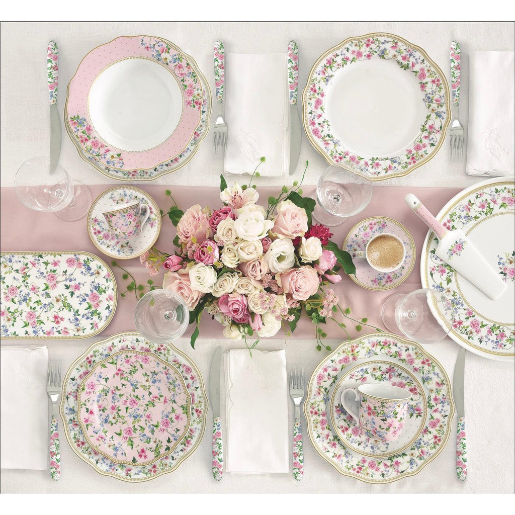 Garden Joy - Plat À Gâteau Avec Pelle - Porcelaine - Multicolore
