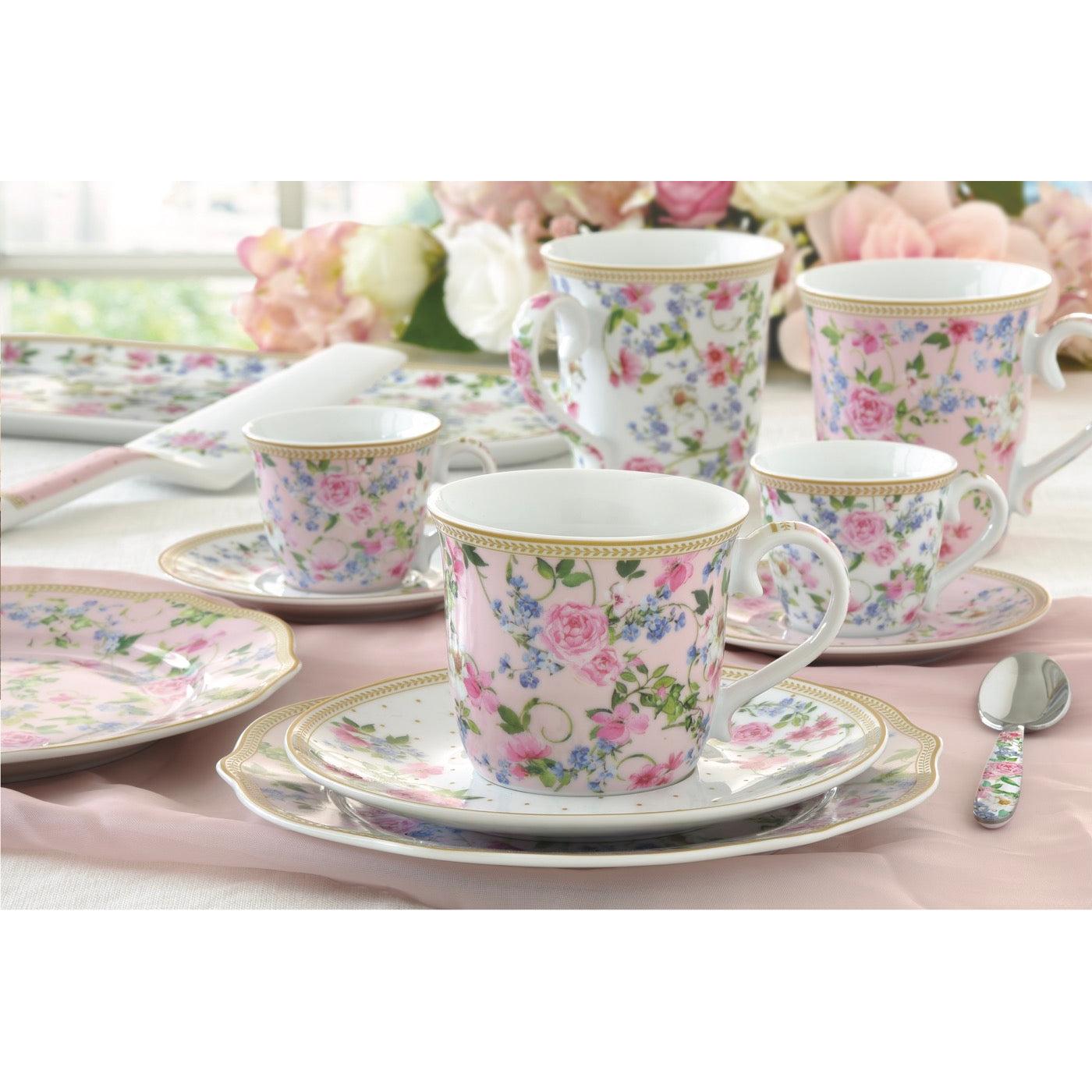 Garden Joy - Plat À Gâteau Avec Pelle - Porcelaine - Multicolore