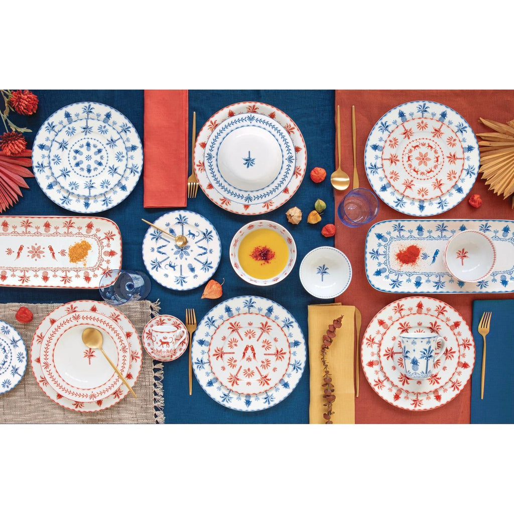 Exotic Vibes - Breakfast Mug With Saucer - Porcelain - Multicolour