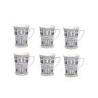 Palazzo - Set De 6 Mugs - Porcelana - Blanco, Negro Y Oro