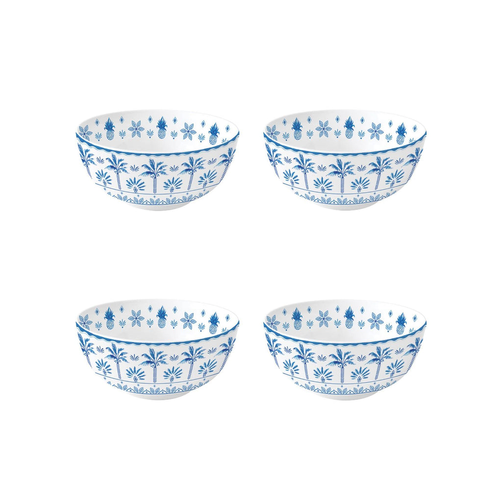 Exotic Vibes - Set De 4 Bols - Porcelaine - Bleu