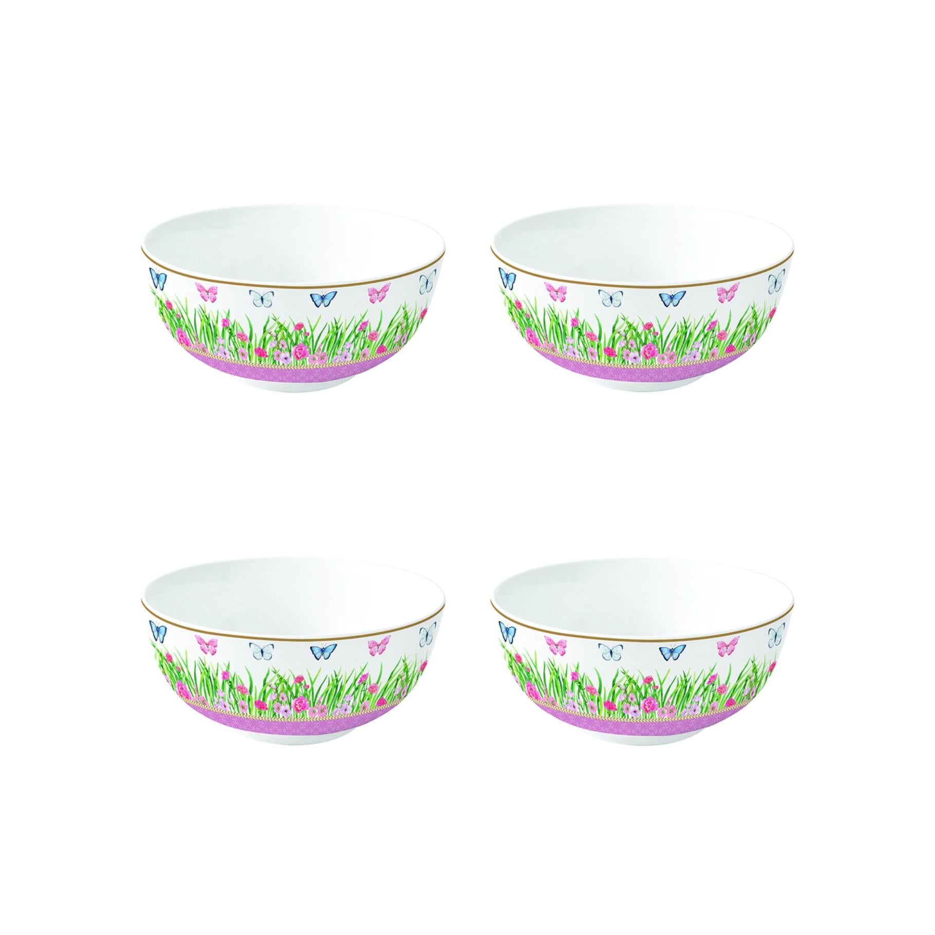 Spring Parade - Set De 4 Bols - Porcelaine - Multicolore