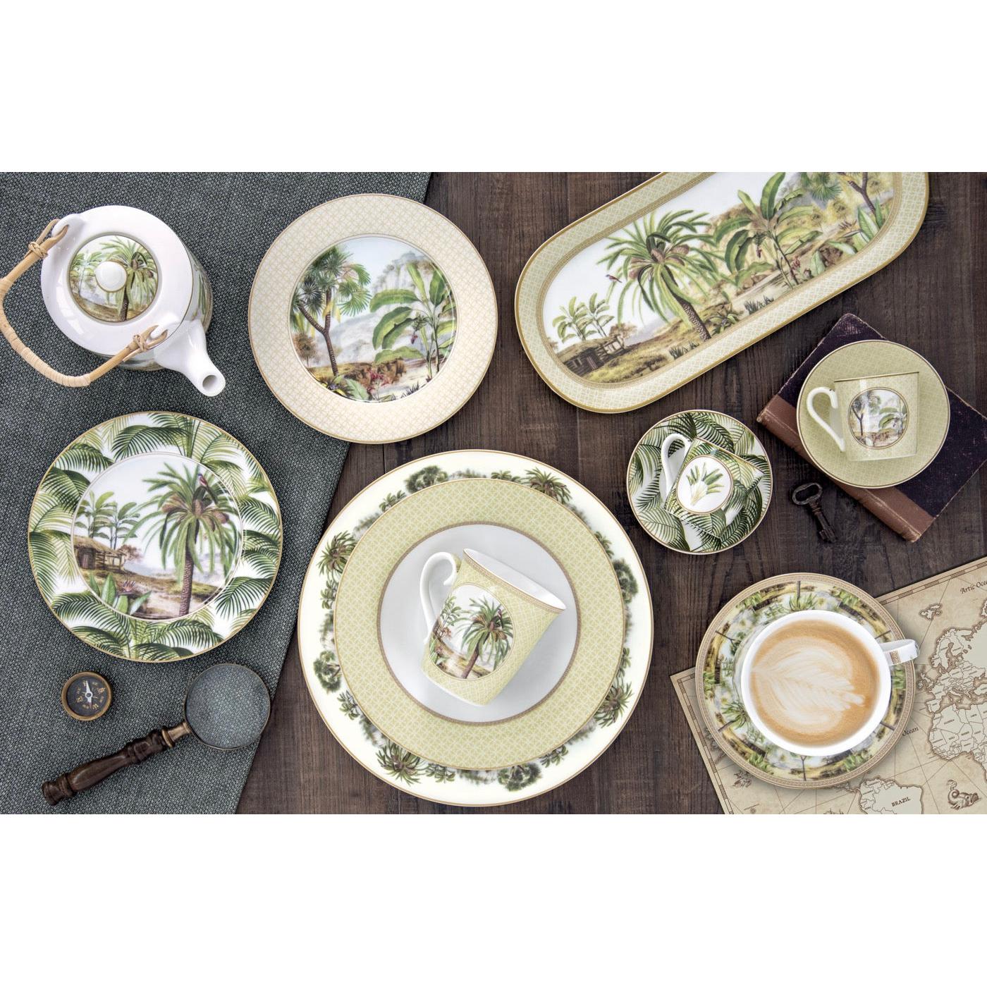 Ceylon - Plat De Service Ovale - Porcelaine - Multicolore