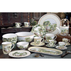 Ceylon - Plat De Service Ovale - Porcelaine - Multicolore