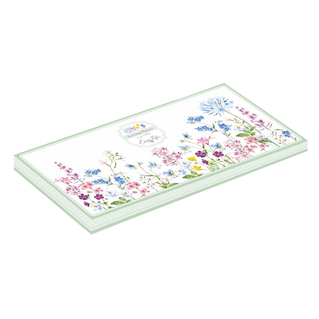 Floraison - Plat De Service Ovale - Porcelaine - Multicolore