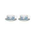 Paradise Garden - Set De 2 Tasses À Café Avec Soucoupes - Porcelaine - Multicolore