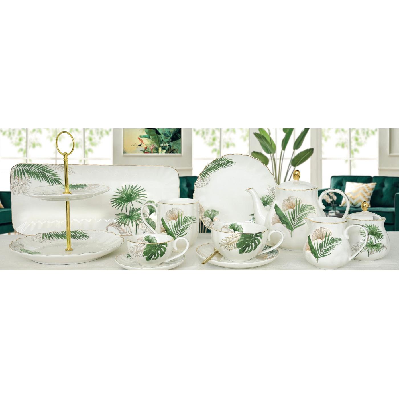 Exotique - Set De 4 Assiettes Plates - Porcelaine - Multicolore